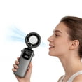 thumbnail image 4 of Sentmoon Handheld Fan Travel Fan Portable Handheld Fan with Digital Display USB Rechargeable Mini 5 Speades Fan for Travel Office Outdoor, 4 of 10