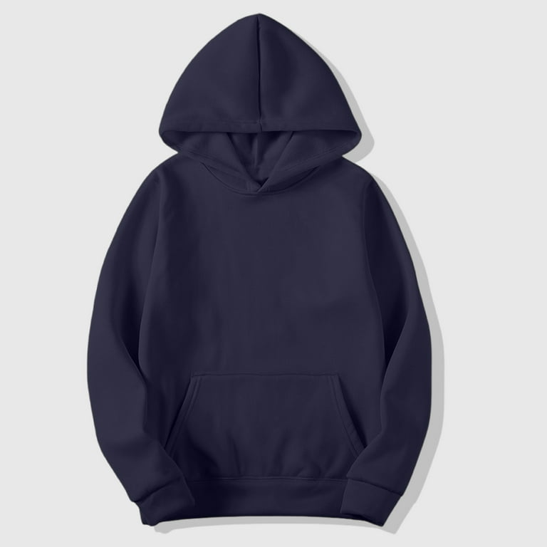 Brnmxoke Plain Hoodie for Men Casual Hooded Sweatshirt Long