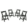 thumbnail image 2 of DEALTOPS 4PCS/Set Upholstered Folding Chair,Space Saving, Easy to Carry, Beige Cushion/White Shelf for Dining Room-Black, 2 of 11