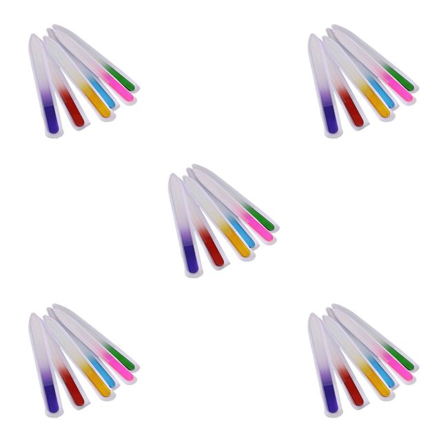 Guardoinrt 6PCS/Set Nail File Frosted Washable Crystal Polishing File Reusable DIY Handicrafts Perfect Gift for Women 9cm 5Set