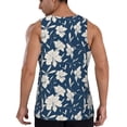 thumbnail image 3 of Easygdp Lilies Flowers Men's Tank Top, Sleeveless Muscle T Shirts, Breathable, Quick-Dry, Loose for Gym, Running, Fitness - Large, 3 of 9