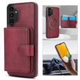 thumbnail image 4 of Decase for Samsung Galaxy A13 4G Flip PU Leather Back Cover with 2-in-1 Detachable Magnetic Wallet with 5 Card Slots Compatible Mag-Safe and RFlD Blocking Kickstand and Wireless Charging,Winered, 4 of 6