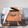 thumbnail image 1 of DouZhe Ultra-Soft Micro Fleece Lightweight Flannel Bed Blanket, Rusty Old Dirty Robot Print Cozy Warm Throw Blankets, 50"x40", 1 of 7