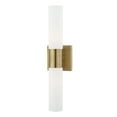 thumbnail image 2 of Livex Lighting Aero 2-Light Twist Lock Metal Vanity Lighting in Antique Brass, 2 of 16