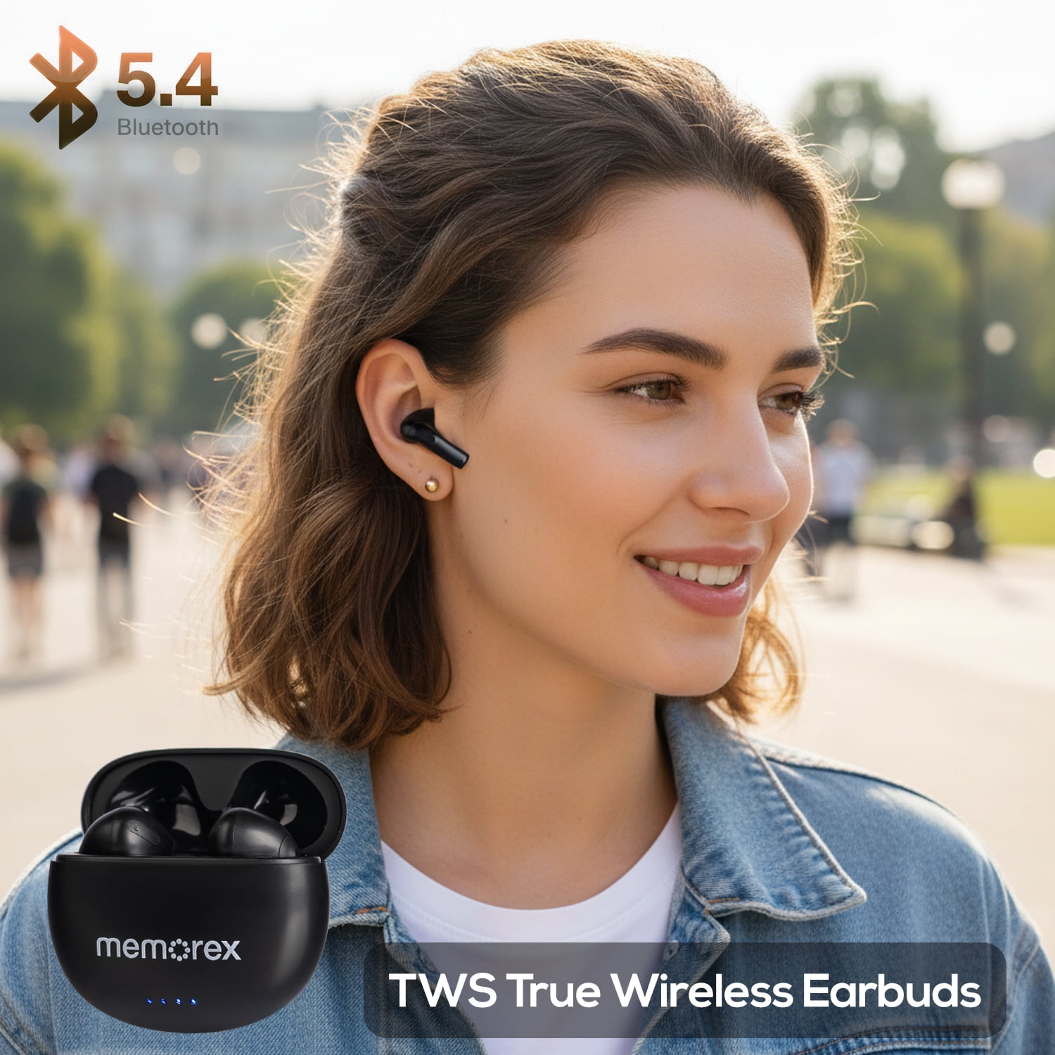 Memorex 3-in-1 Wireless Audio Bundle – Bluetooth Headphones, True Wireless Earbuds & Portable Speaker, Bluetooth 5.1, Hands-Free Calling, Black
