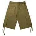 thumbnail image 2 of North 15 Men's Belted Clasic Cargo Pockets Twill Shorts-4550-Olv-50, 2 of 2