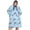 Blue Penguin, variant on Moderong Wearable Blanket Hoodie, Oversized Flannel Comfy Sweatshirt for Adults,Warm Cozy Hooded Body Blanket