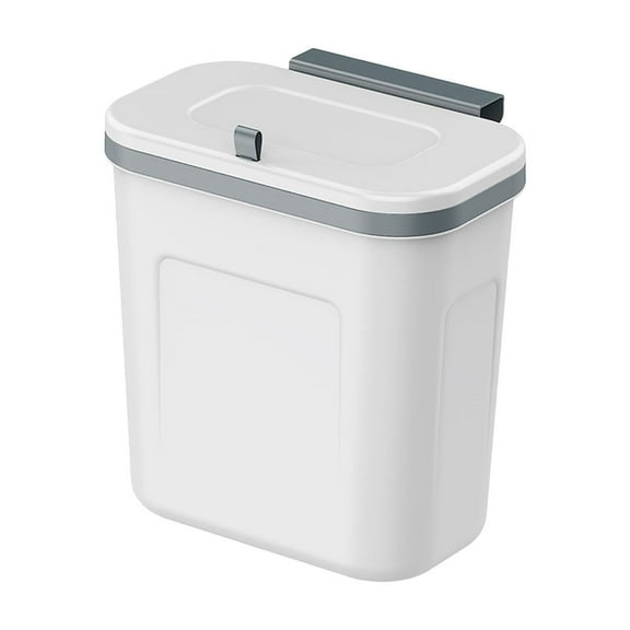 Hanging Trash Can with Lid Under Sink Compost Bin Household Plastic Waste Basket for Kitchen Bathroom Livingroom Cabinet