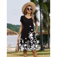 thumbnail image 6 of Zeagoo Womens Summer A-Line Dress with Pockets Mini Short Sleeve Dresses Flowy Beach Swing Dress Vacation Travel, 6 of 6
