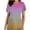 Yellow, variant on QATAINLAV Womens Scrubs Gradient Print Short Sleeve Nursing Scrub Tops Criss Cross V Neck T-Shirts Stretch Nurse Uniform Pocket Tee on Sale Blue L