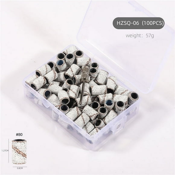 Especial para anillo de lijado de uñas en caja Lijadora de uñas blanca negra marrón anillo de lijado de uñas con rodamiento