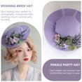 thumbnail image 1 of IDEANATEGRATE Sombrero Retro Para En Color Morado De De Fieltro Ideal Para Fotografía Y Banquetes, 1 of 6