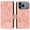 Pink, variant on Case for iphone 17 Pro Pu Leather Magnetic Wallet with Credit Card Slot