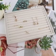 thumbnail image 4 of fenteer Rings Display Tray Ear Studs Organizer for Rings Studs Earrings Bedroom Home Beige, 4 of 8