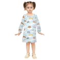 thumbnail image 2 of long-sleeved dress Cloud Cat A-line dress with ribbed cuffs Soft and comfortable, 2 of 6