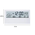 thumbnail image 3 of NARABB Digital Alarm Clock With Transparent LCD Screen Weather Display Temperature Humidity Screen Snooze Alarm Electronic Management Reminder, 3 of 7