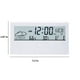 thumbnail image 3 of Reloj despertador digital con pantalla LCD transparente, indicador de clima, temperatura y humedad, función de repetición, recordatorio de gestión electrónica, reloj electrónico, 3 of 7