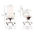 thumbnail image 5 of Moe's Home Collection Omega High Back Faux Leather Office Chair in White, 5 of 5