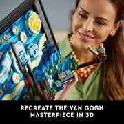 LEGO Ideas Vincent Van Gogh The Starry Night - 3D Puzzle Building Set for Adults, Ages 18+ Beautifully Detailed Home Wall Art Decor - Unique Gift Idea for Art Fans - 21333