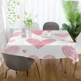 thumbnail image 3 of Yayeee Tablecloths 60" x 60" Rectangle Wrinkle Resistant Party Table Cover, Hand Drawn Hearts, 3 of 8