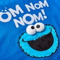 thumbnail image 4 of Sesame Street Cookie Monster Om Nom Nom Women's Blue Crew Neck Long Sleeve Sweatshirt -Large, 4 of 5