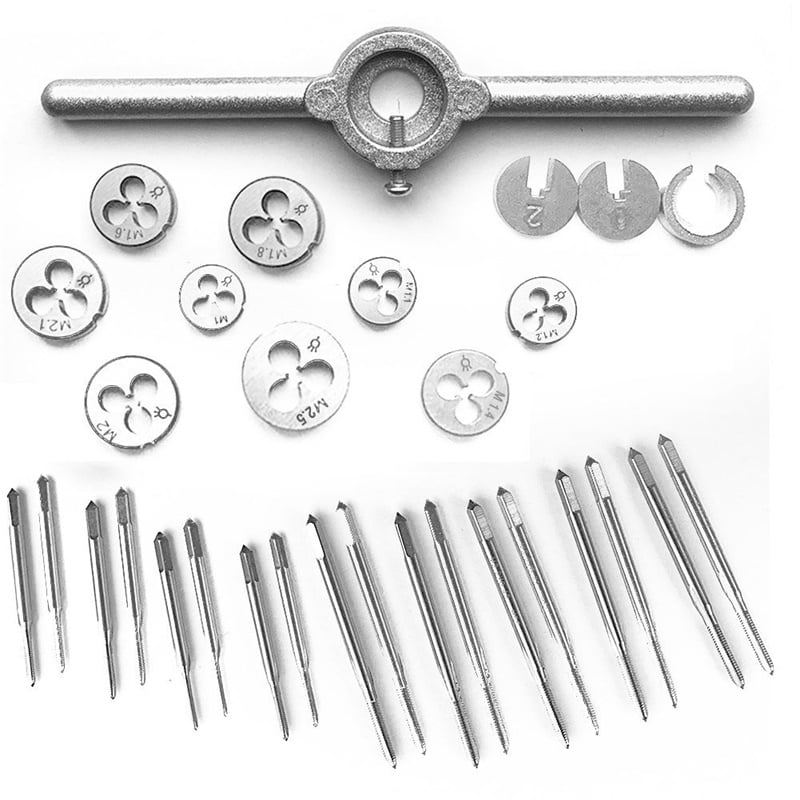 Steel 31pcs Mini HSS Tap and Die set metric 1mm-2.5mm Watchmaker Tools Kit