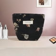 thumbnail image 5 of Unique Bargains 1 Pc Vintage Floral Makeup Bag Polyester Black Small, 5 of 5