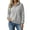 Gray, variant on Smupbvky Womens Sweatshirts Trendy 3/4 Zip Pullover with Pocket Long Sleeve Drop Shoulder Casual Seam Tops Loose Fit (XL, Gray)