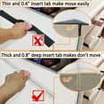 thumbnail image 4 of Silicone Stove Gap Cover, 21" Long & Wide Heat Resistant Gap Filler to Seal Between Stovetop, Counter, Oven - Easy to Clean, 2 Pcs Black, 4 of 10