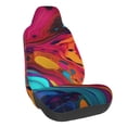 thumbnail image 1 of Wukai Colorful Abstract Swirls Full Set Car Seat Covers with Soft Padding Universal Auto Front Seats Protector and Cushion Mat, 1 of 5