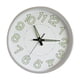 thumbnail image 3 of Reloj de pared luminoso de 12 pulgadas, reloj minimalista redondo de cuarzo para decoración de dormitorio y sala de estar, color plateado, 3 of 12
