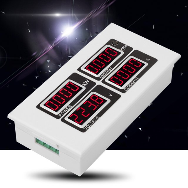 Amperímetro, monitor de potencia LED de CA multifuncional, voltímetro, grado profesional