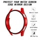 thumbnail image 2 of Funda de cubierta completa para reloj inteligente con película de vidrio templado, funda protectora de pantalla para reloj inteligente para GT3 46mm, color rojo, 2 of 5
