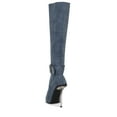 thumbnail image 3 of Jeffrey Campbell Flashback Blue Denim Silver Stiletto Heel Pointed Toe Boots (Blue Denim Silver, 6), 3 of 4