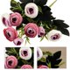 thumbnail image 3 of Ramo de capullo de rosa artificial Monstrate 9 cabezas color rosa púrpura, 3 of 6