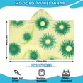thumbnail image 2 of Green Yellow Dandelion Pattern Hooded Bath Towel，60"x35" for Ages 3 To 12 Kids, Quick Dry Lightweight Soft Microfiber Hood Beach Towel Cover Up for Kids, 2 of 7