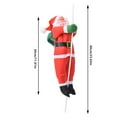 thumbnail image 2 of Wizlet Climbing Santa Claus on Rope Christmas Tree Ornament Indoor Outdoor Hanging Decorations Party Home Wall Window Decor 11.8 in *2, 2 of 8