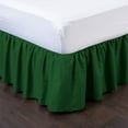 thumbnail image 2 of D.N.G. BEDDINGS 1 Piece Dust Ruffle Bed Skirt, 21 Inch Deep Pocket, 800 Thread Cotton 100% Egyptian Cotton, Queen Size (60" x 80") Inch, Solid Green, 2 of 2
