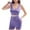 Purple, variant on BLTIBY Shapewear Workout Sets for Women Two Piece Outfits Seamless Tummy Control High Waisted Biker Shorts and Sports Bra Yoga Gym Activewear Khaki M