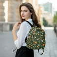 thumbnail image 6 of FORMRS Mini Backpack Purse for Women Quilted Travel Daypack Casual Shoulder Bag, Orange Flowers, 6 of 7