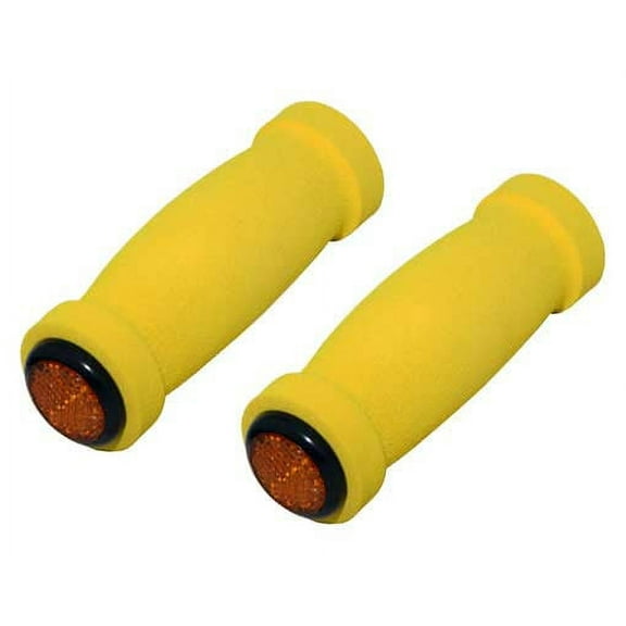 Alta Short Foam Bicycle Grips, Multiple Colors & Styles (Yellow, Without Reflectors)