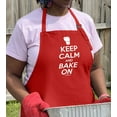 thumbnail image 3 of ThisWear Keep Calm and Bake On Funny Apron for Kitchen Baker Baking Two Pocket Apron for Women and Men Red, 3 of 7