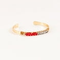 thumbnail image 2 of Howard's Crimson Beaded Gold Cuff Bracelet for Women, 2 of 2