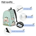 thumbnail image 3 of Xecao White Bunny Bottom And Easter Eggs Canvas College Laptop Backpack, a durable rucksack designed for both men and women, ideal for travel, school, and daily use-Small, 3 of 5