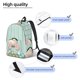 thumbnail image 3 of Disketp White Bunny Bottom And Easter Eggs print Canvas Backpack Lightweight Travel Daypack Student Rucksack Laptop Backpack-Small, 3 of 5