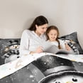 thumbnail image 5 of Feelyou Kids Xmas Snowman Queen Comforter Set, Kawaii Christmas Bird Bedding Sets, Happy Festival Reversible Bedding Comforter Set, Lightweight Room Decor,3 Pieces, 5 of 8