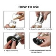 thumbnail image 3 of SanNuo Salt and Pepper Grinder Set, 2-Piece, Stainless Steel and Glass, Adjustable Ceramic Mill, 3 of 7