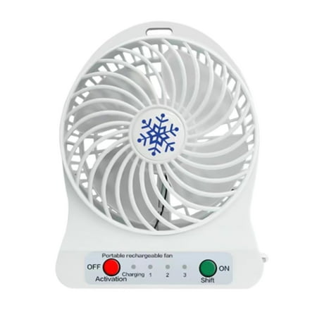 

BELLZELY Mini Christmas Ornaments Clearance Portable Small Desk Fan Mute Snowflake Fan With LED Lantern Three Gear Indicator Light 1200mAh Rechargeable Battery Operated USB Fan For Office Bedroom