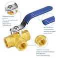 thumbnail image 5 of Válvula de bola de cobre de 4 vías y 3 vías, tipo T, tipo L, 2/3/6 vías, rosca interna de 1 pulgada, tubería de agua de una y dos direcciones, interruptor de gas natural, 5 of 5
