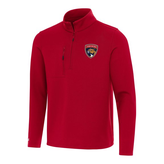 Men's Antigua Red Florida Panthers Insider Quarter-Zip Top
